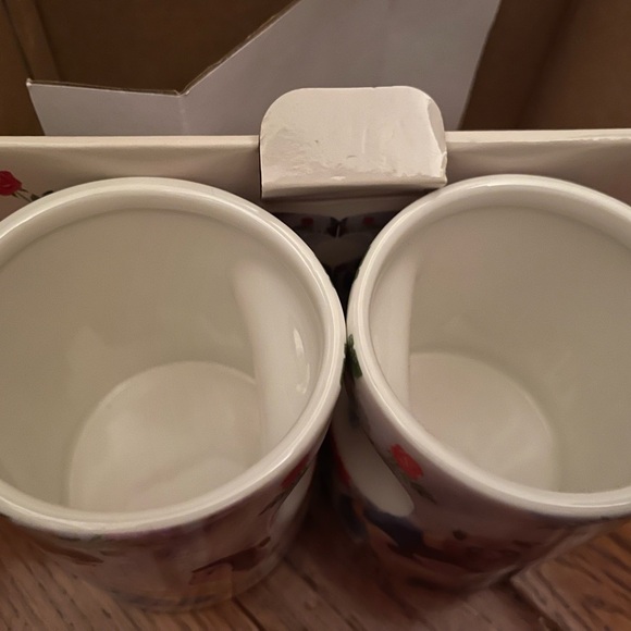 Disney Beauty And The Beast Heart Ceramic Coffee Mug Set Floral Coffee Cups NEW - Picture 3 of 8